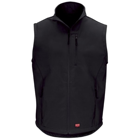 WORKWEAR OUTFITTERS Soft Shell Vest -Black-Small VP62BK-RG-S